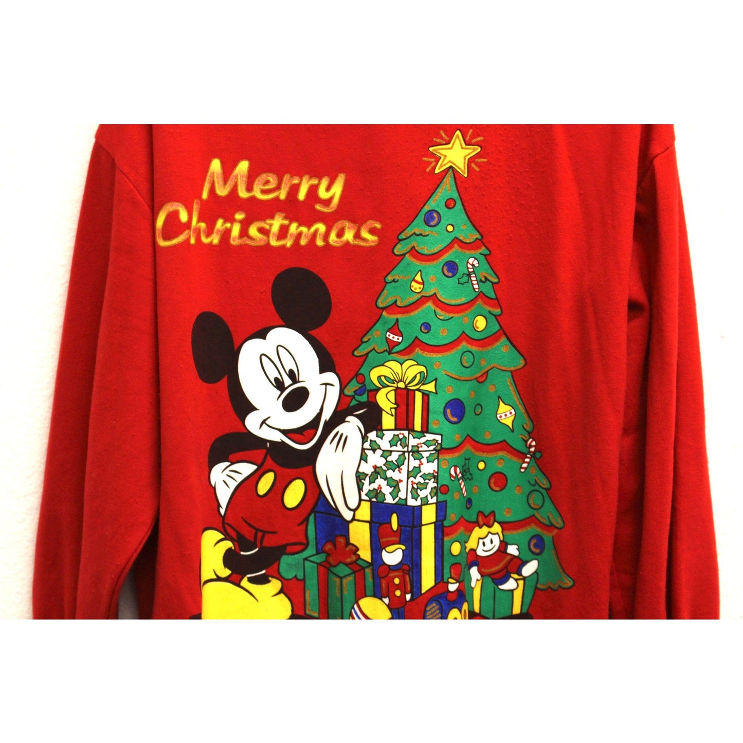 Vintage Walt Disney Mickey Santa Holiday Christmas Sweatshirt XL