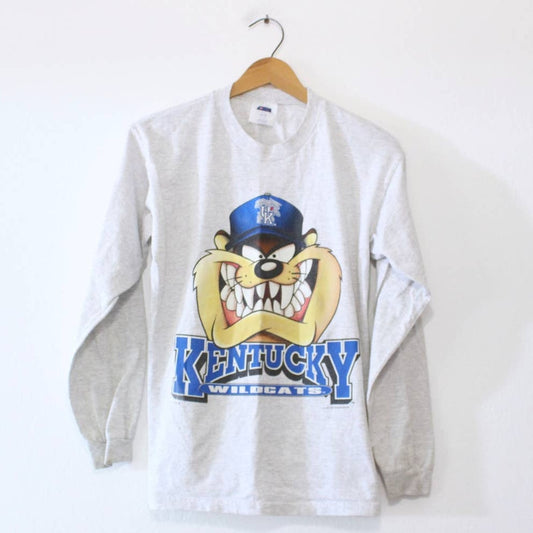 Vintage Kids University of Kentucky Wildcats Taz Long Sleeve T Shirt Large