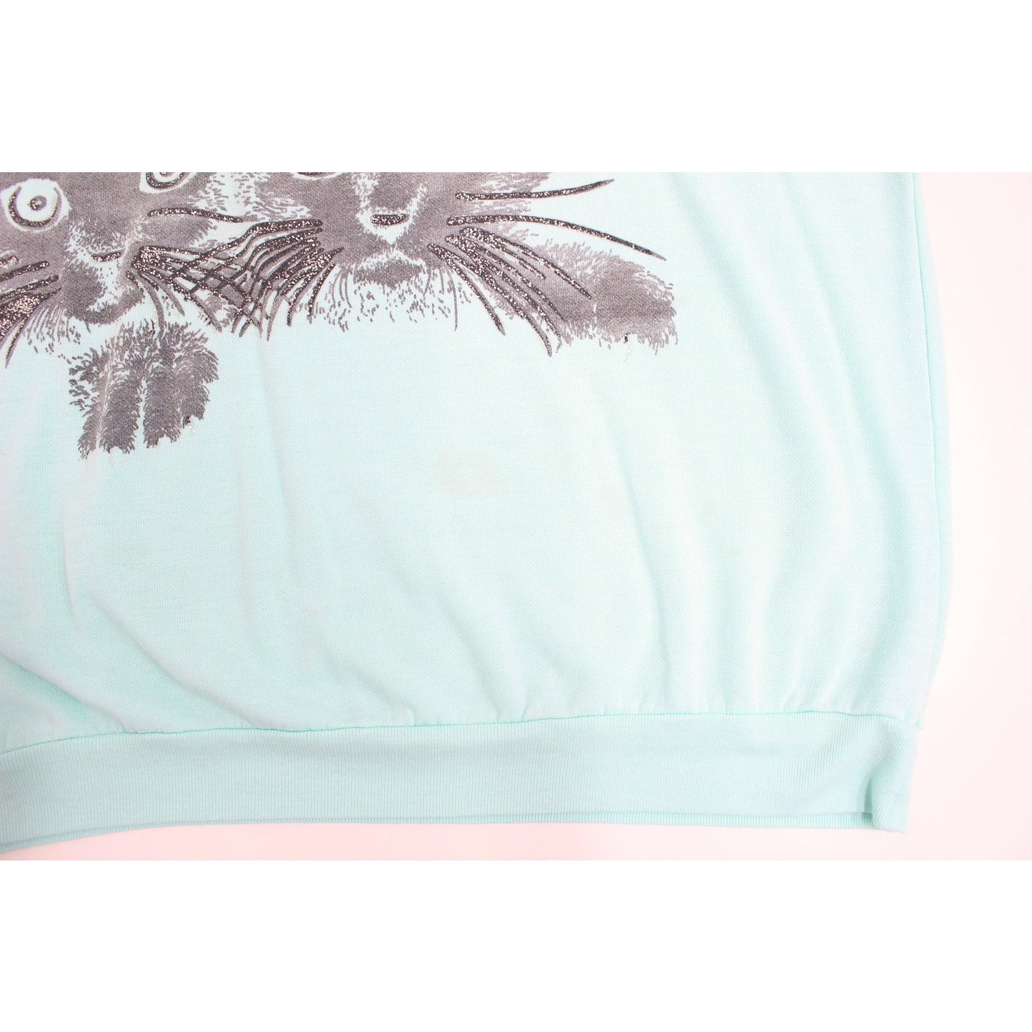 Vintage Kitty Cat Faces Sweatshirt Large