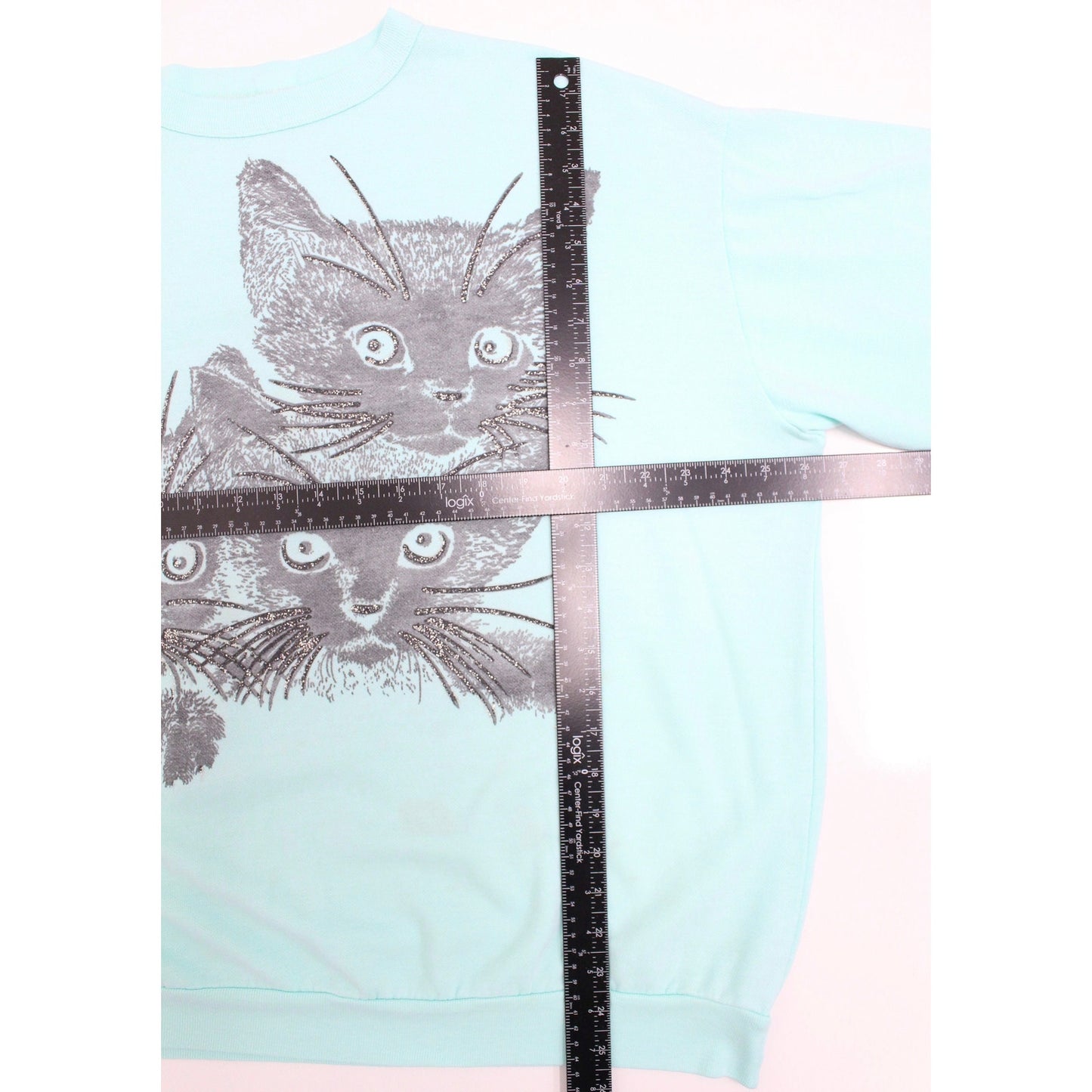 Vintage Kitty Cat Faces Sweatshirt Large