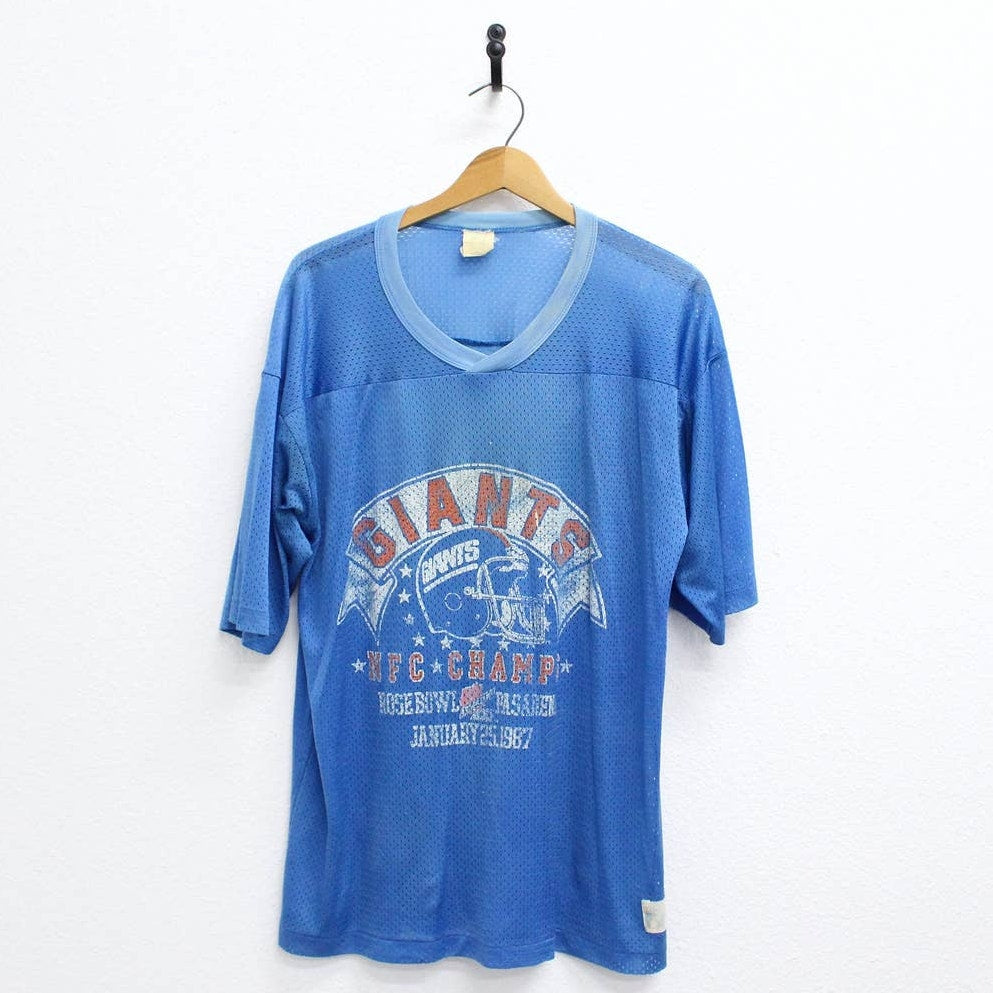 Vintage New York Giants Football Jersey NFC Champions 1987 T Shirt XL