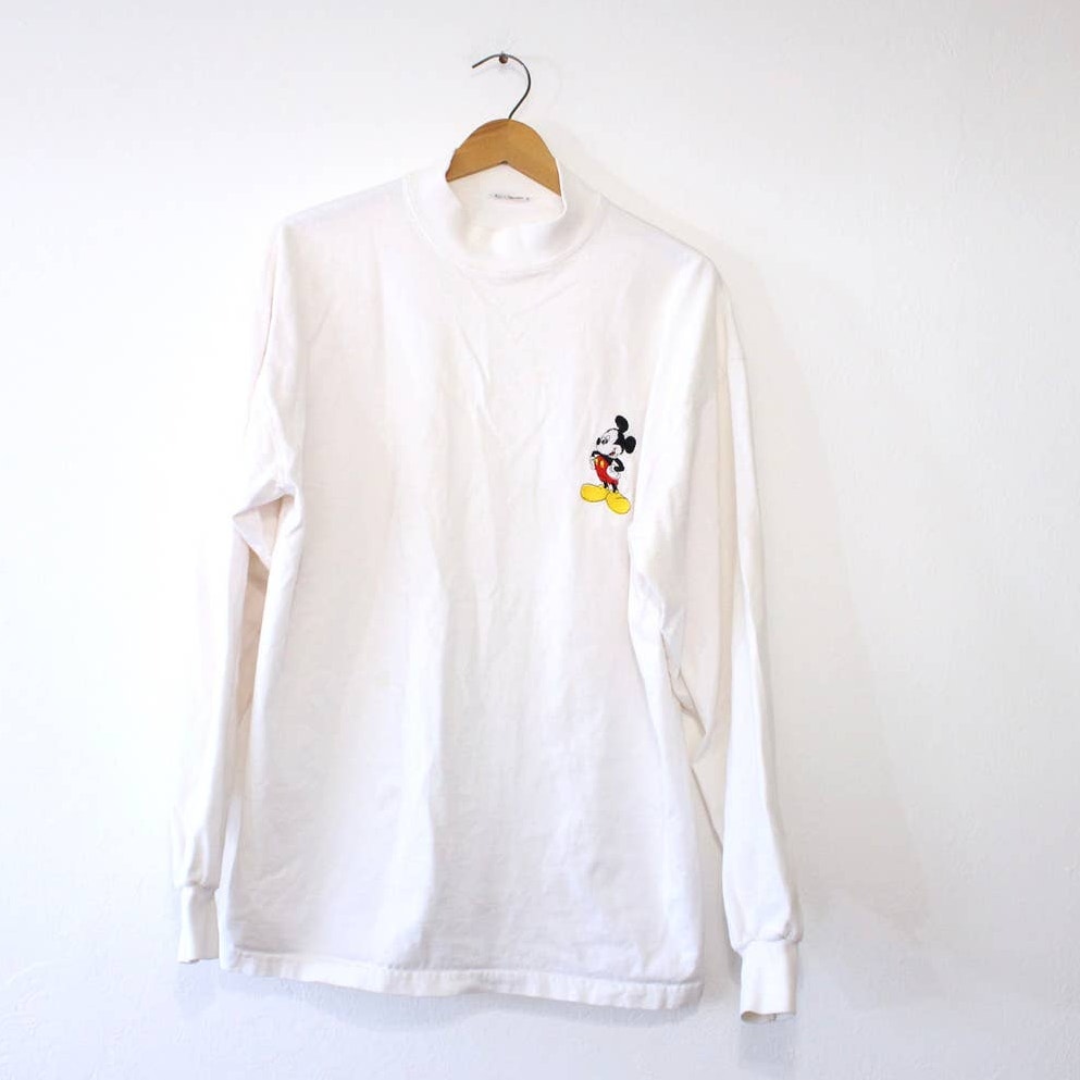 Vintage Walt Disney World Mickey Mouse Long Sleeve T Shirt Large