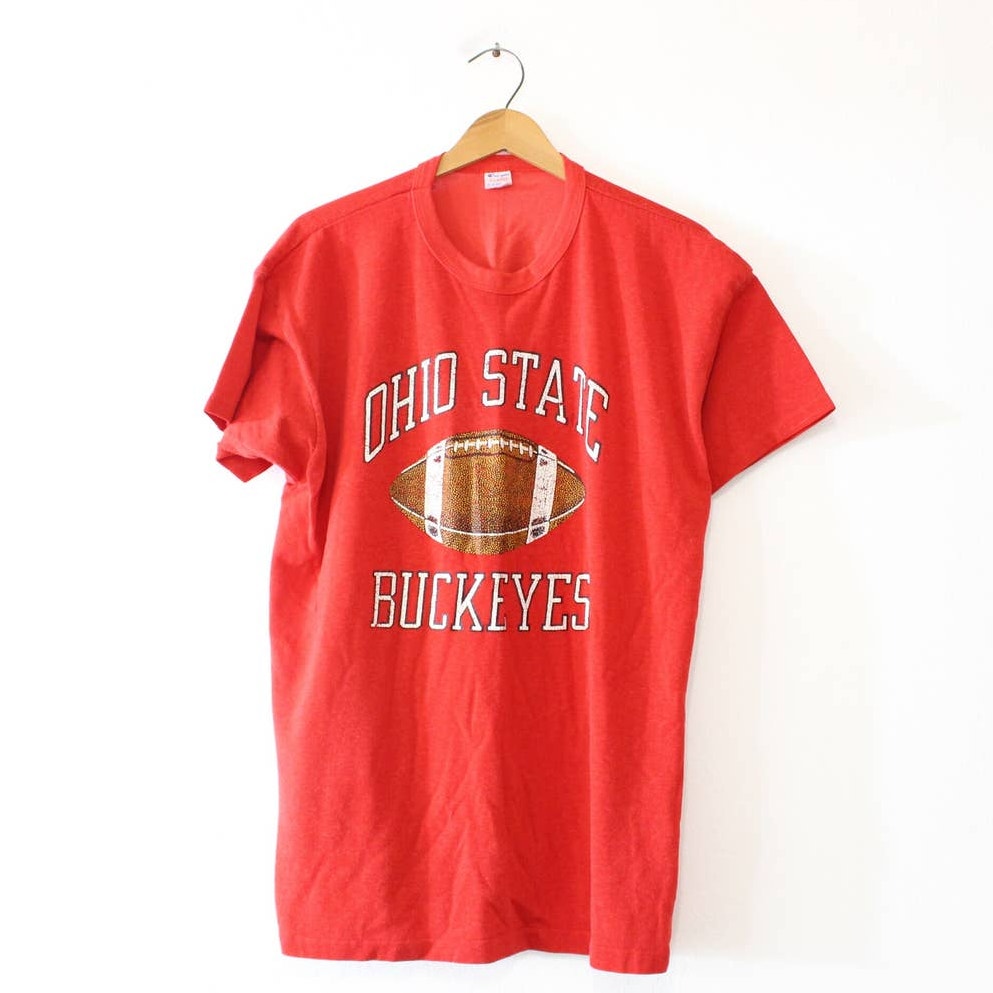 Vintage The Ohio State Buckeyes University OSU Football Champion T Shirt XL