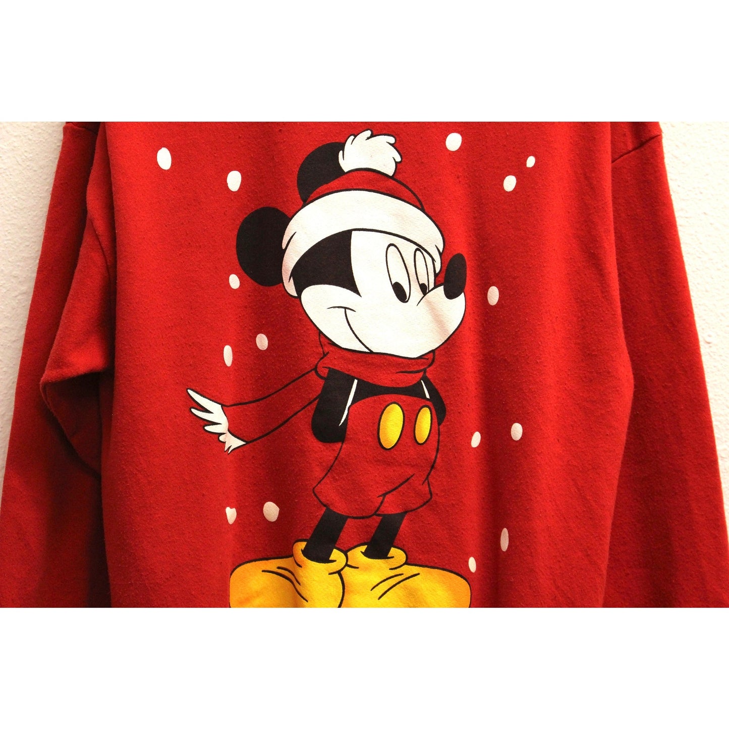 Vintage Walt Disney Mickey Santa Holiday Christmas Sweatshirt XL