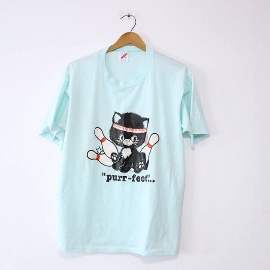 Vintage Kitty Cat Purr-fect T Shirt XL