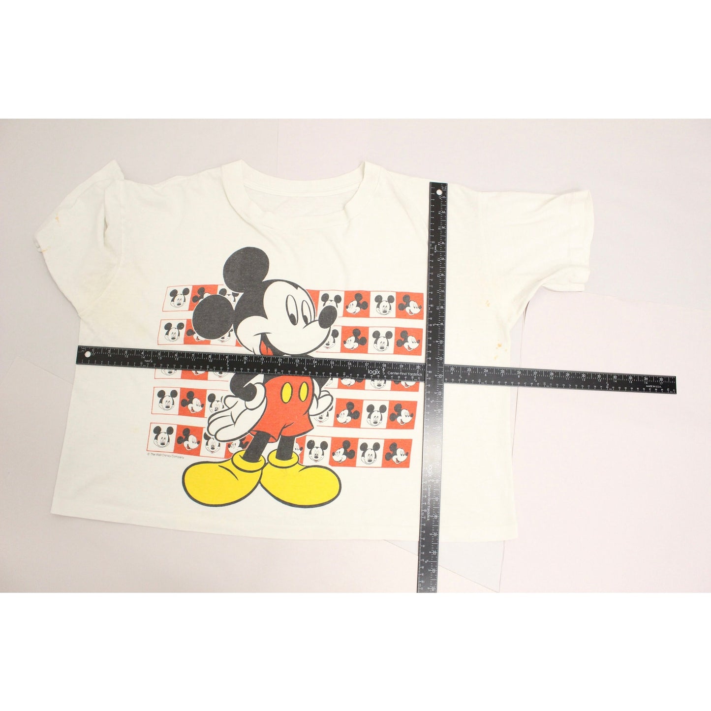 Vintage Walt Disney Mickey Mouse Crop Top T Shirt XXL 2X