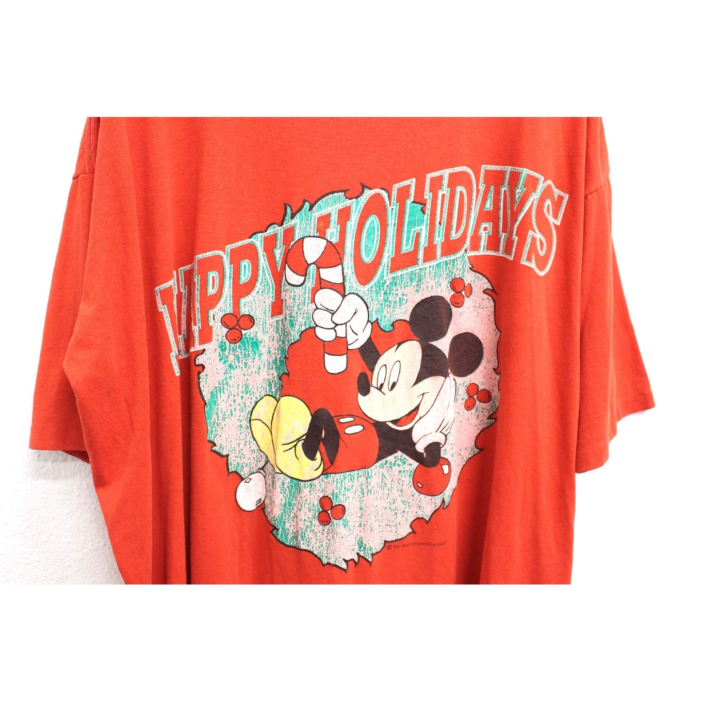 Vintage Walt Disney Mickey Holiday Christmas T Shirt 3XL