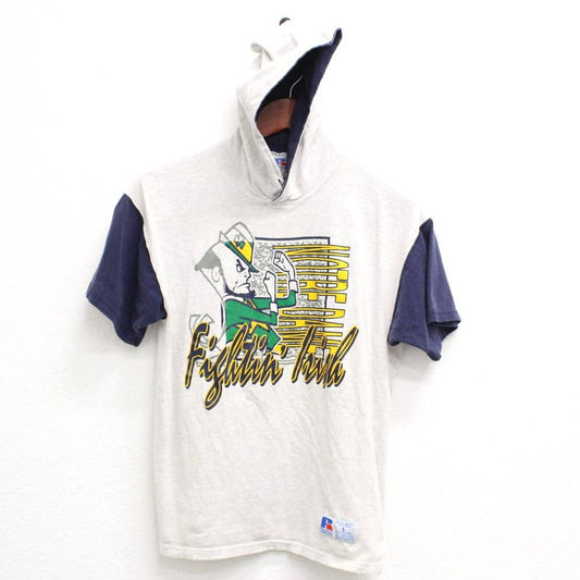 Vintage Kids University of Notre Dame Fighting Irish Hooded T Shirt Youth Large