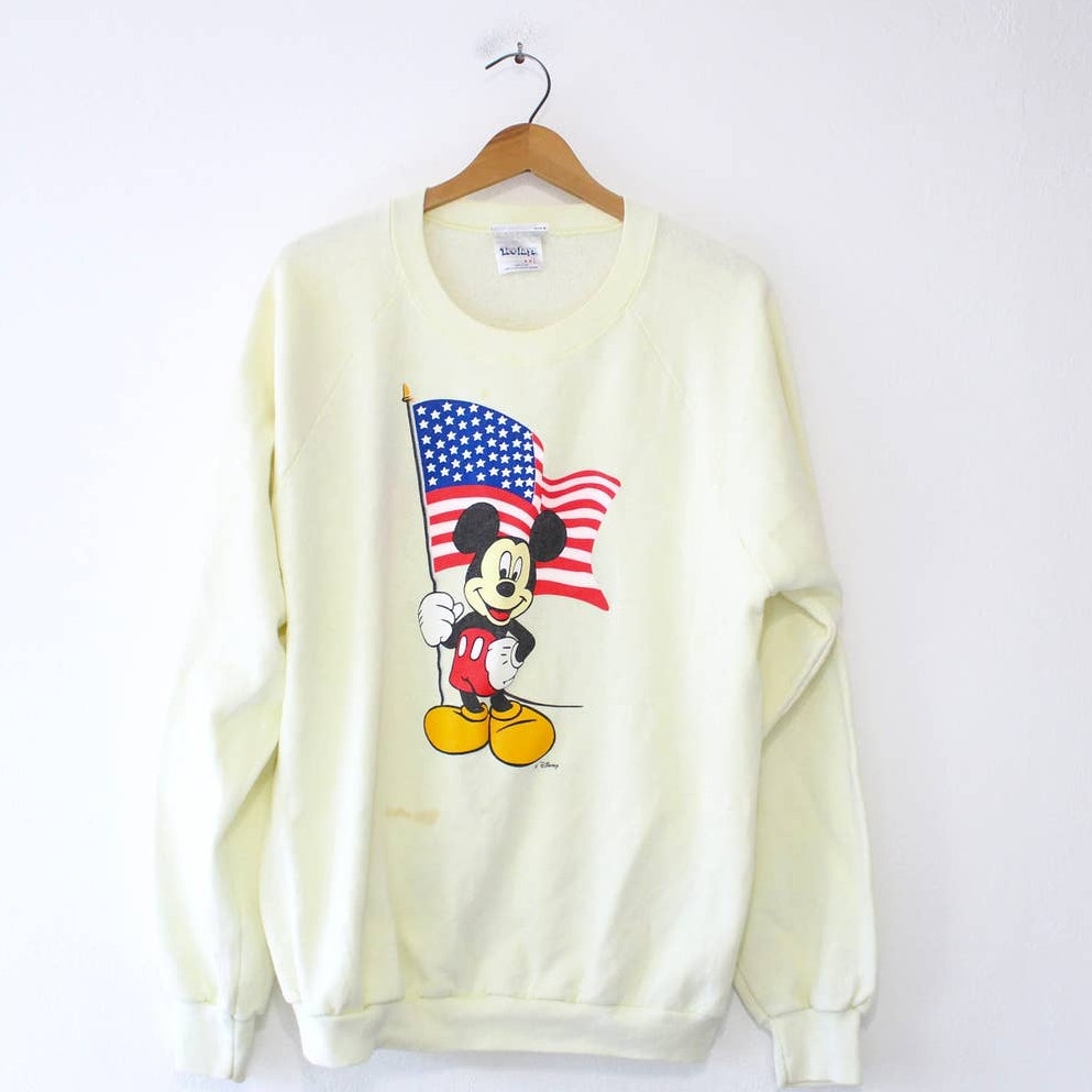 Vintage Walt Disney Mickey Mouse USA Sweatshirt XXL 2X