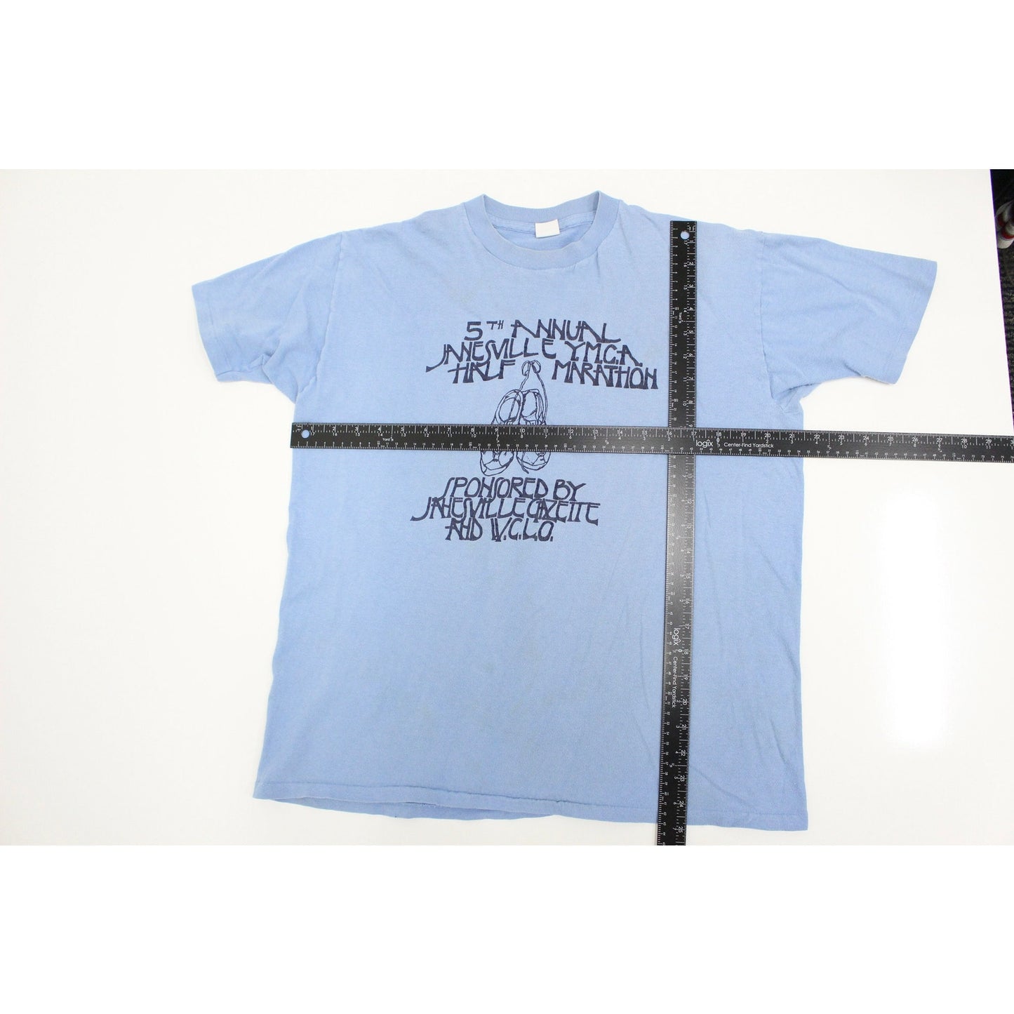 Vintage Janesville Wisconsin YMCA 5th Annual Half Marathon T Shirt Large