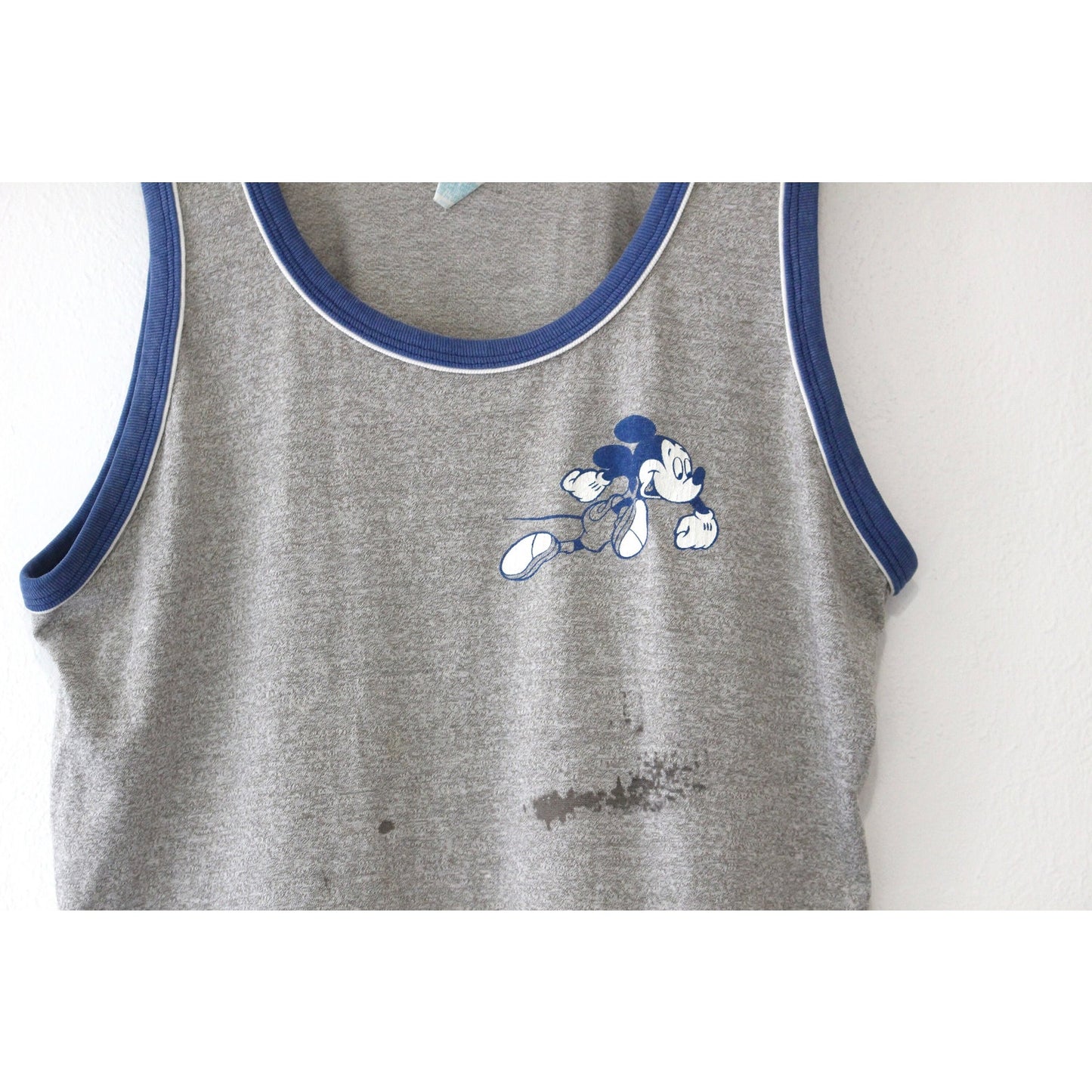 Vintage Walt Disney Mickey Mouse Track Tank Top Large