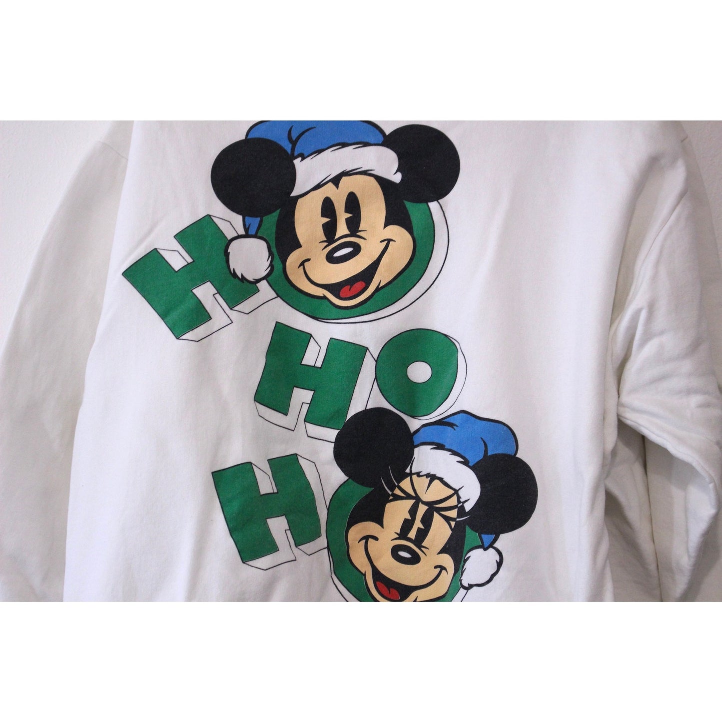 Vintage Walt Disney Mickey Minnie Mouse Ho Ho Ho Christmas Sweatshirt 3X