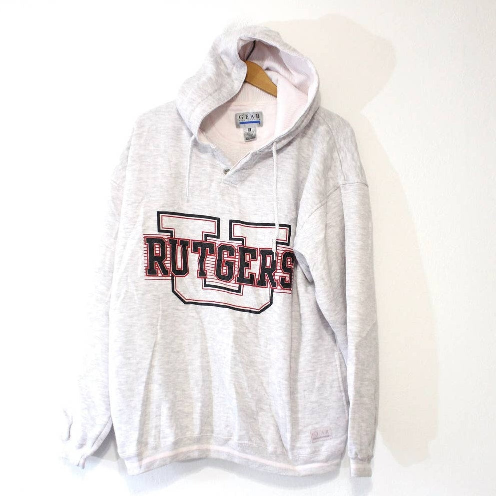 Vintage Rutgers University Hooded Sweatshirt XL