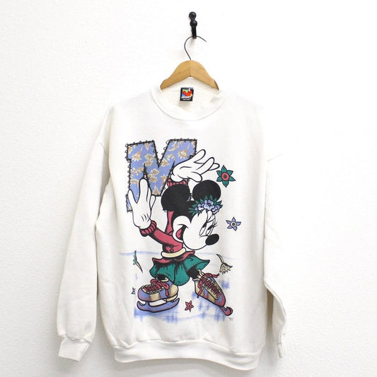 Vintage Walt Disney Ice Skating Minnie Mouse Sweatshirt XL