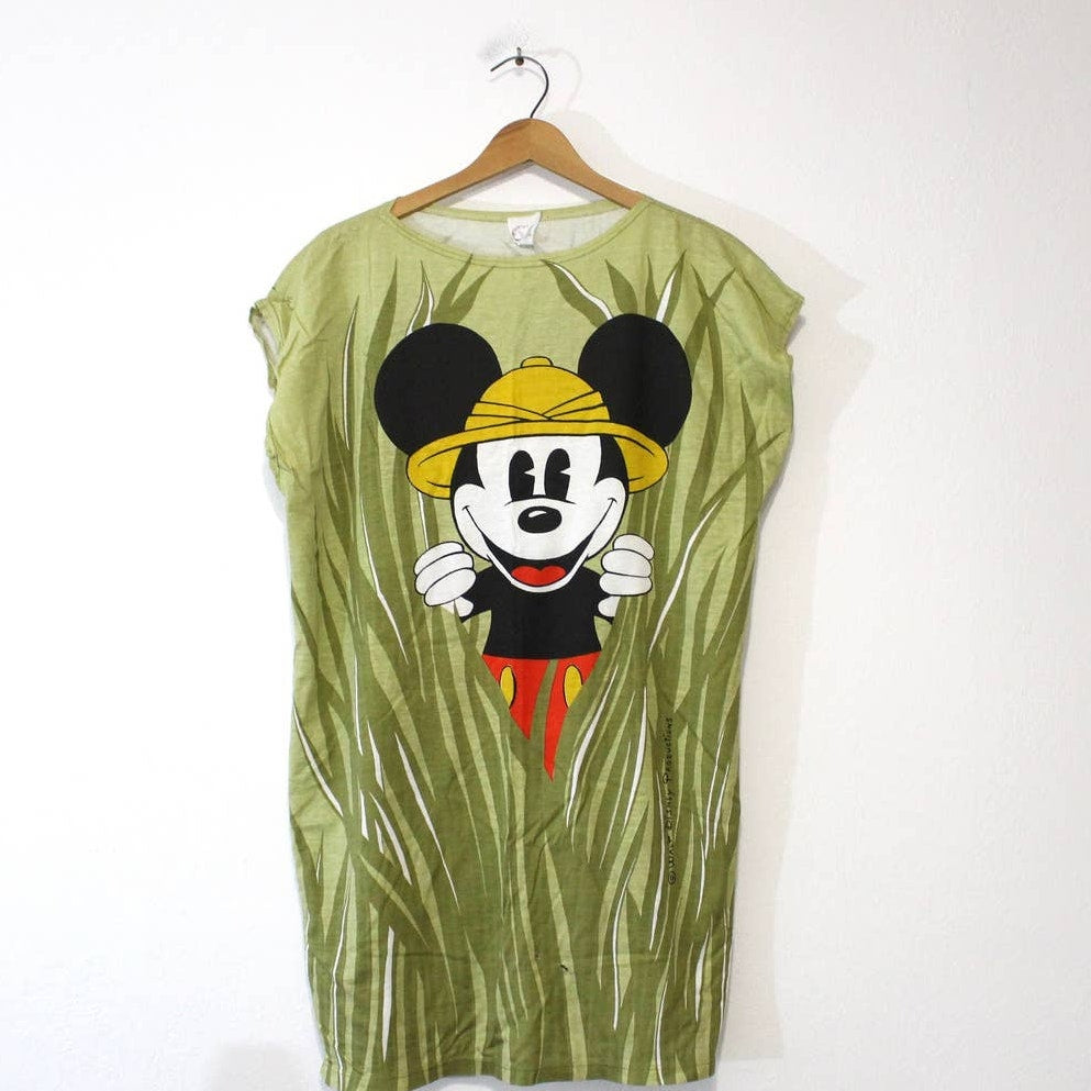 Vintage Walt Disney Mickey Mouse Safari T Shirt Large