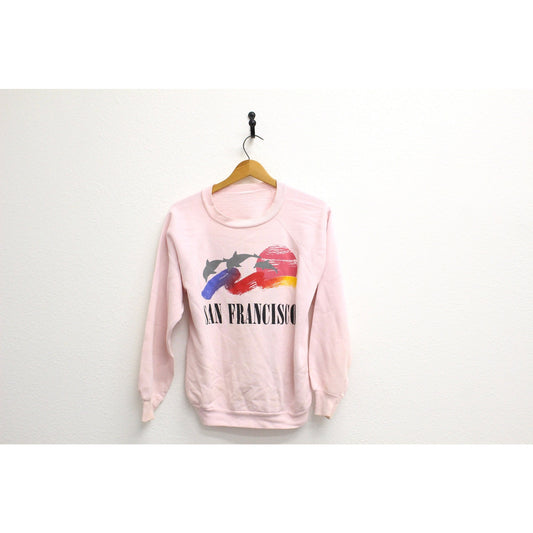 Vintage San Francisco California Dolphin Sunset Sweatshirt Medium