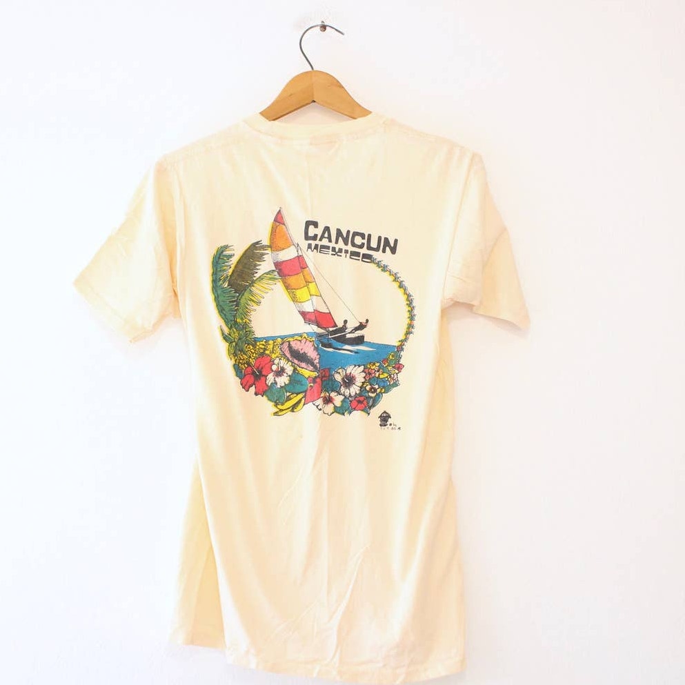 Vintage Cancun Mexico T Shirt Large