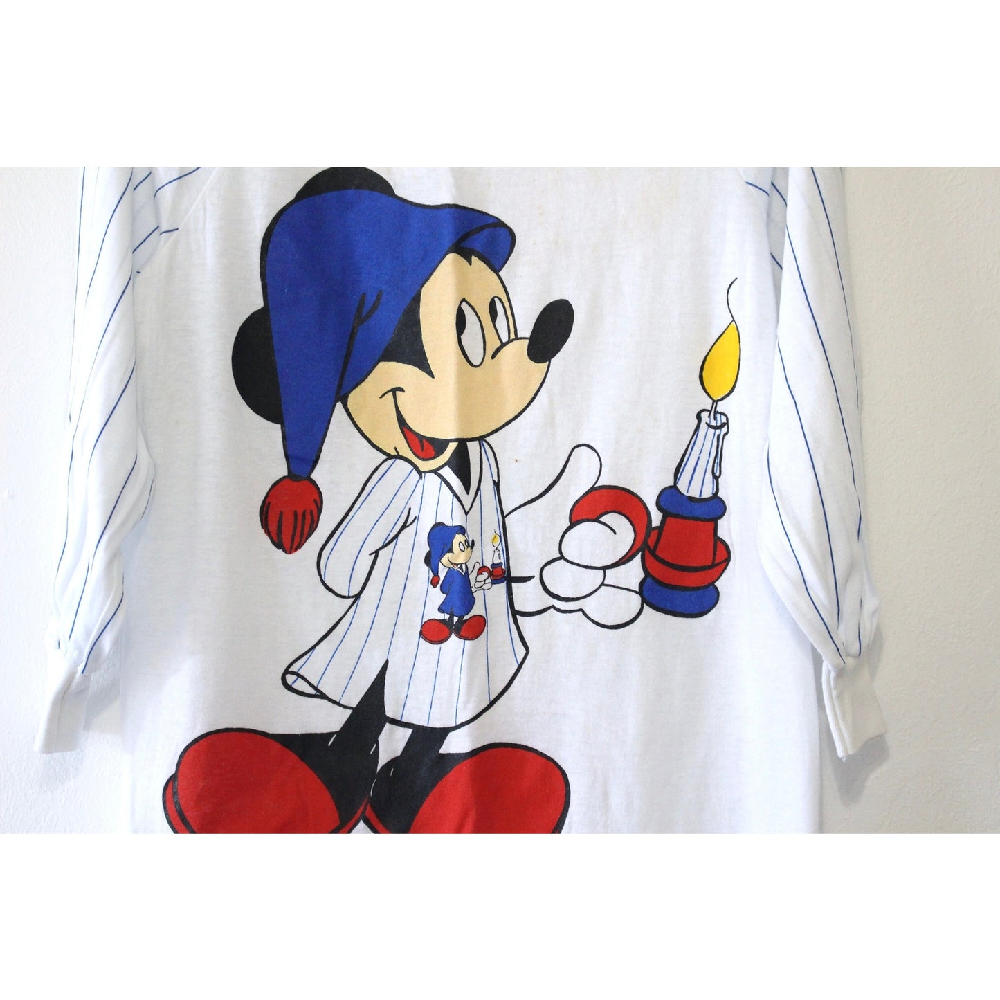 Vintage Walt Disney Mickey Mouse Night T Shirt Large 13