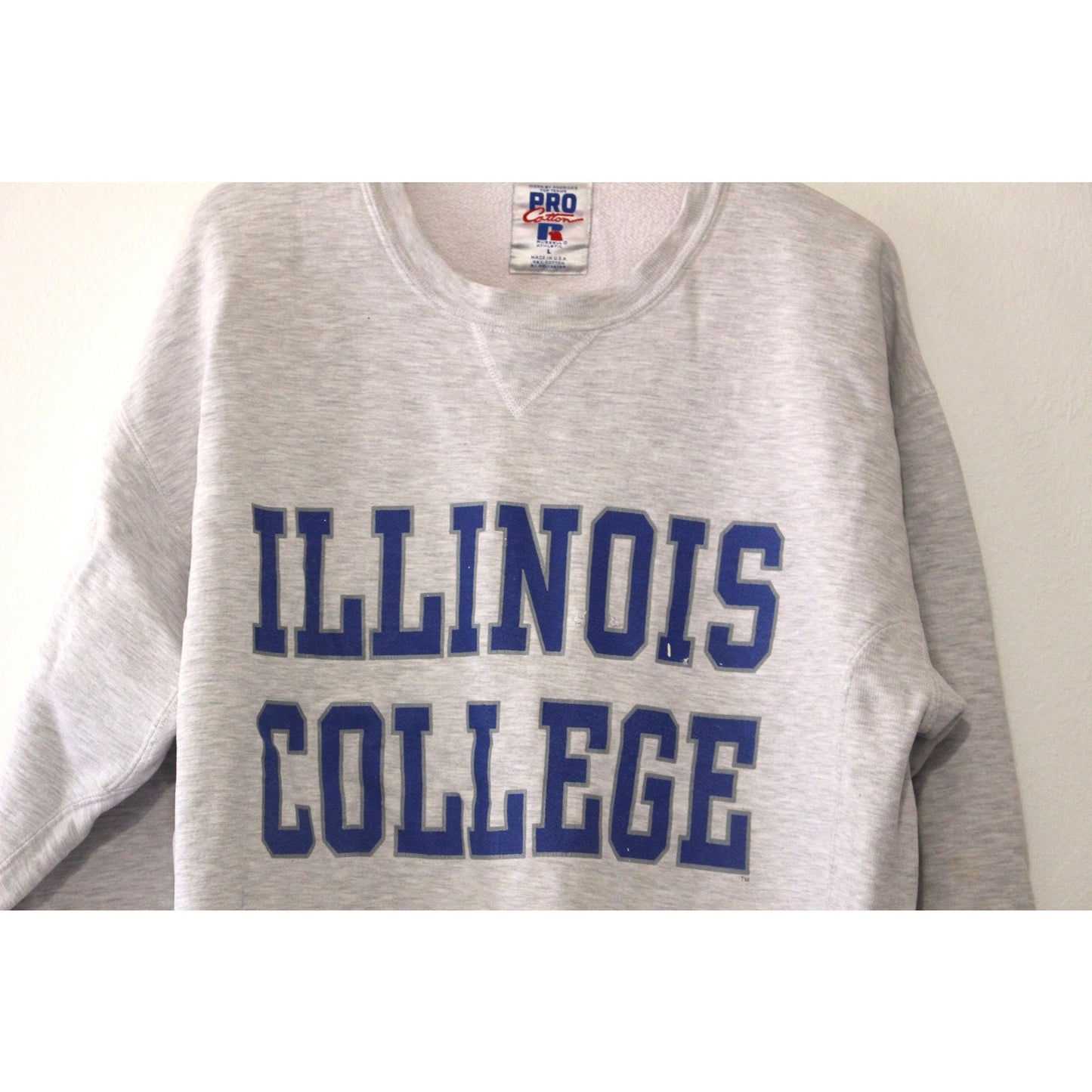 Vintage Illinois College Blueboys Sweatshirt Large