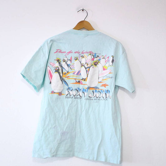 Vintage Ron Jon Surf Shop Cocoa Beach Florida Penguin T Shirt Large