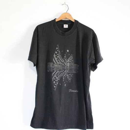 Vintage Florida Sail Boat T Shirt Large