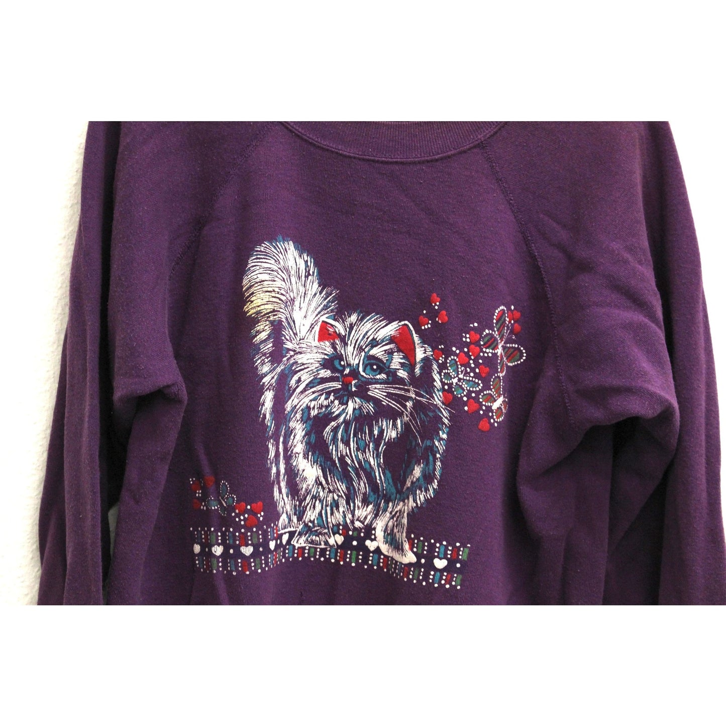Vintage Kitty Cat Sweatshirt Large