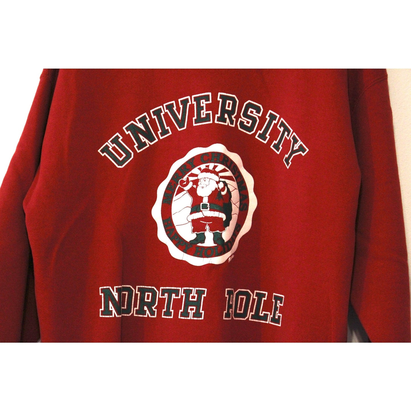 Vintage University North Pole Santa Claus Sweatshirt XXL 2X