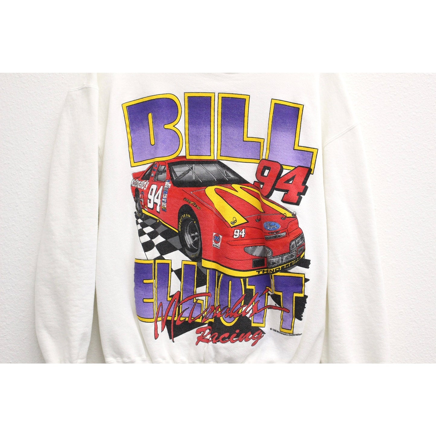 Vintage Nascar Bill Elliott McDonald's Racing 1995 Sweatshirt Large