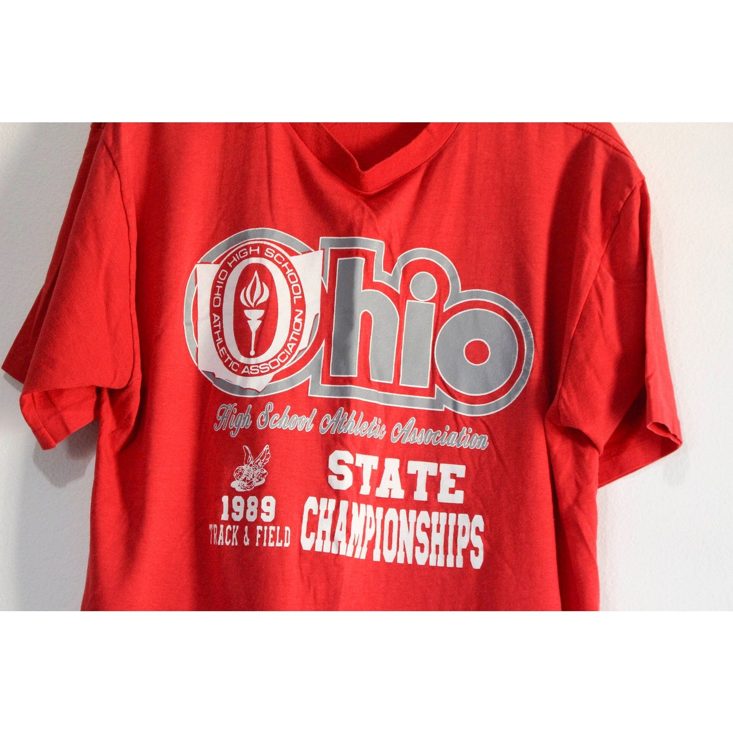 Vintage Ohio High School State Track And Field Championships OSHAA 1989 T Shirt Large