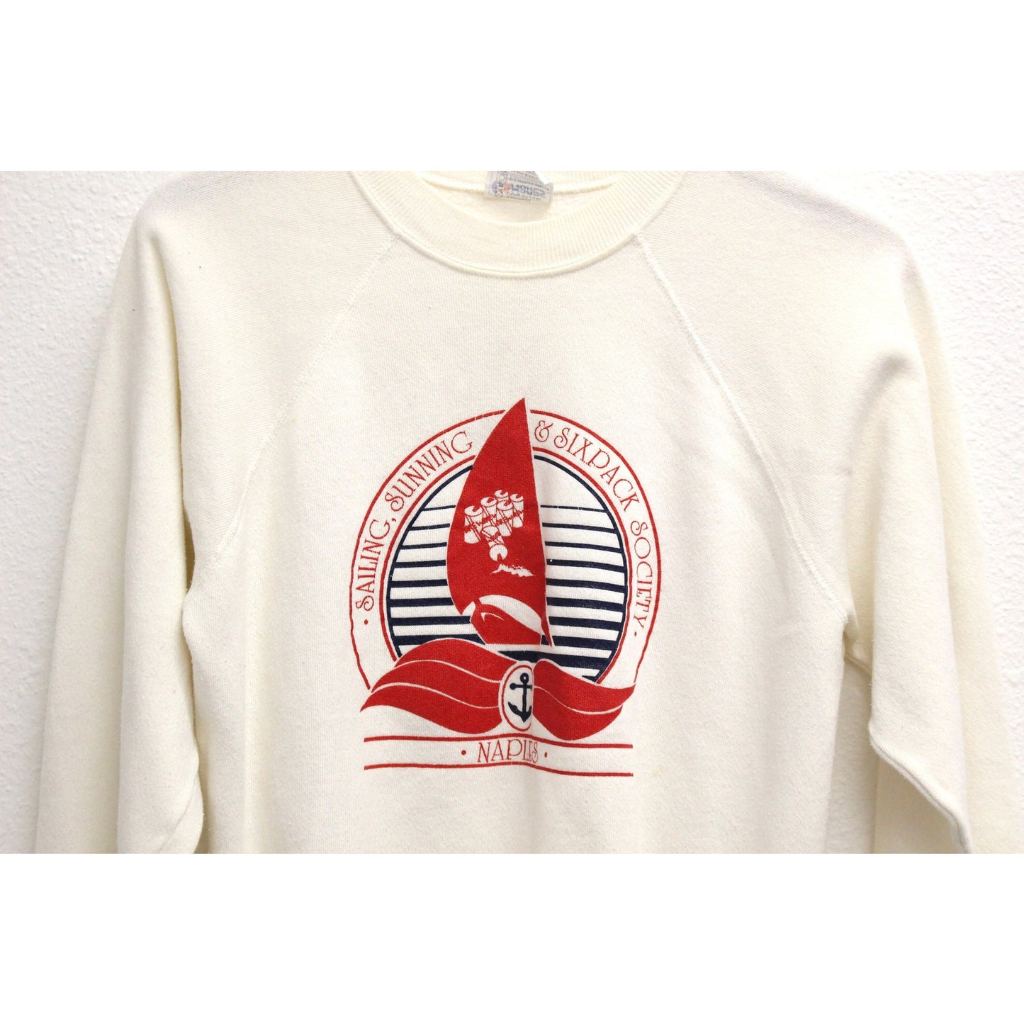 Vintage Sailing Sunning Sixpack Society Naples Florida Sweatshirt Medium