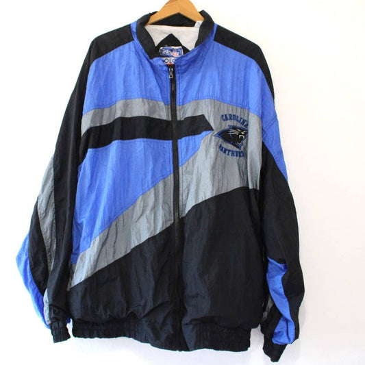 Vintage North Carolina Panthers Football NFL Windbreaker Jacket 3X